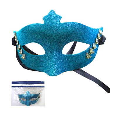Blue Glitter Masquerade Mask Pk 1