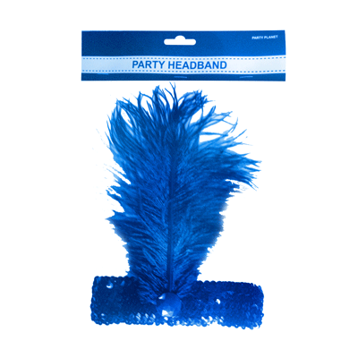 Royal Blue Flapper Headband Pk 1