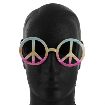 Party Glasses - Tye Dye Peace Sign Pk 1 