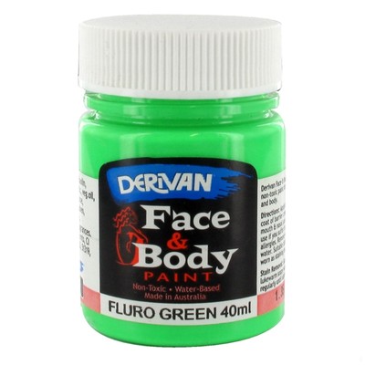 Fluro Green Face Paint 40ml Pk 1 