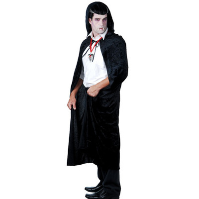 Adult Black Velvet Cape with Hood (Cape Only)