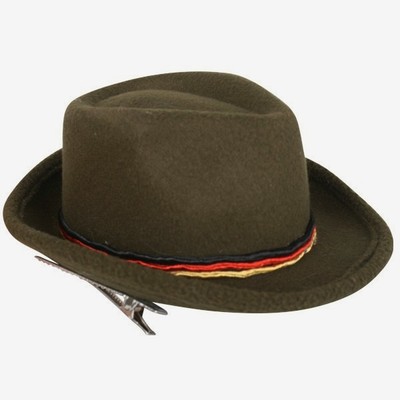 Mini Green Oktoberfest Hat on Clips Pk 1