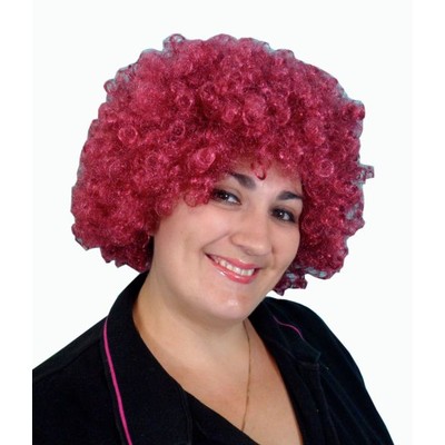 Wig Curly Clown Afro Maroon Pk1 HT