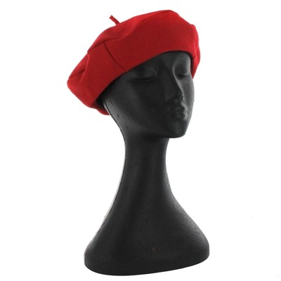 Red French Beret - Wool Pk 1 