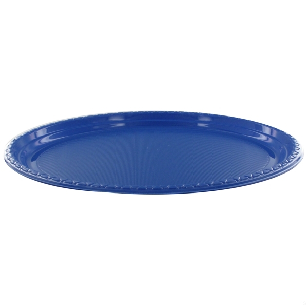Large Blue Oval Plastic Plates Pk25 Plastic Plates Shindigs