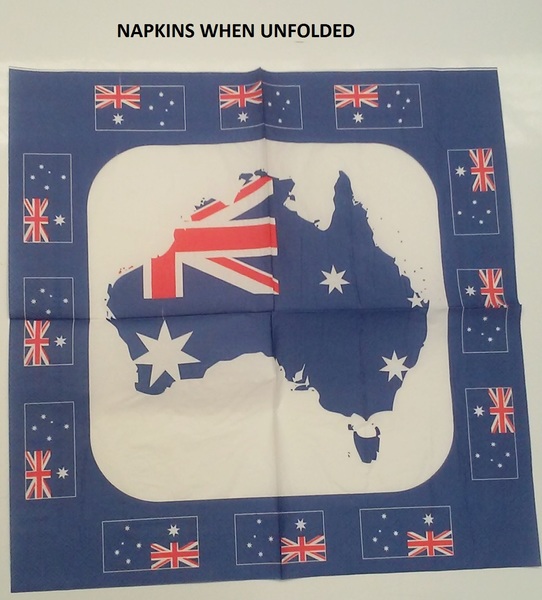 Australian Flag Napkins Australia Day Supplies