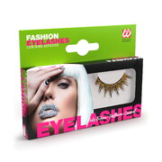 Gold Glitter Fake False Eyelashes 1 Pair - Adhesive Included 14+ alternative view