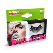 Black Spiked False Eyelashes with Diamantes 1 Pair - Adhesive Included 14+ alternative view