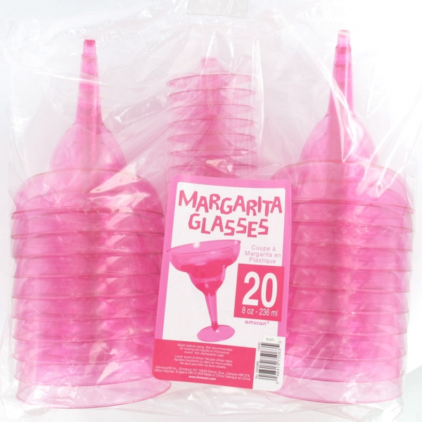Pink Plastic Margarita Glass Pk 20 Margarita Glasses Buy Online