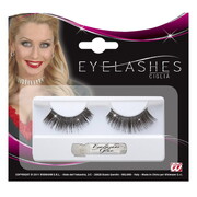 Black Fake False Eyelashes with Holographic Dots 1 Pair - Adhesive Included alternative view