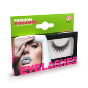 Black False Fake Eyelashes with Diamond Silver Glitter 1 Pair - Adhesive Included alternative view