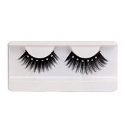 Black Spiked False Eyelashes with Diamantes 1 Pair - Adhesive Included 14+ alternative view