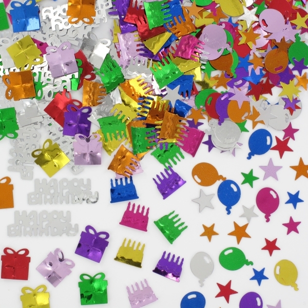 Assorted Birthday Confetti Pk 3 (28g Confetti in Total) Alpen