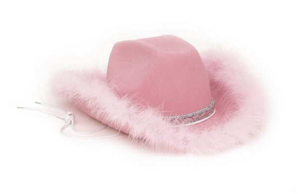 Pink Cowboy Hat with Fur Trim Pk 1 | eBay