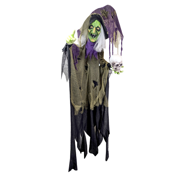 Animated Hanging Halloween Witch Light & Sound Decoration Shop 10,000