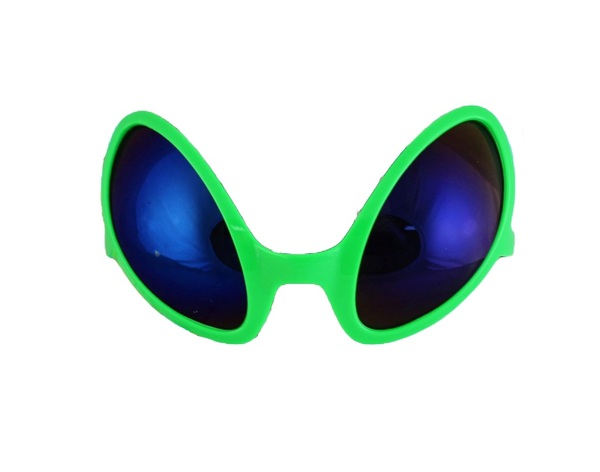 U.S 1 Pack Toy Alien Glasses 5 1/2 Inch Green Sunglasses 
