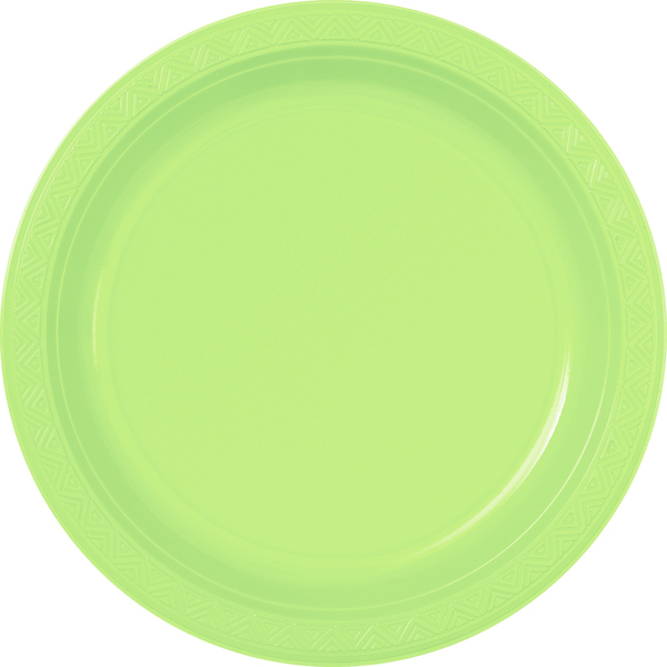 Lime Green Plastic Plates (23cm) Pk 8 Party Plates Buy Online