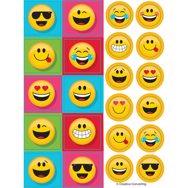 Show Your Emojions Stickers - Emoji Party Supplies - Shindigs