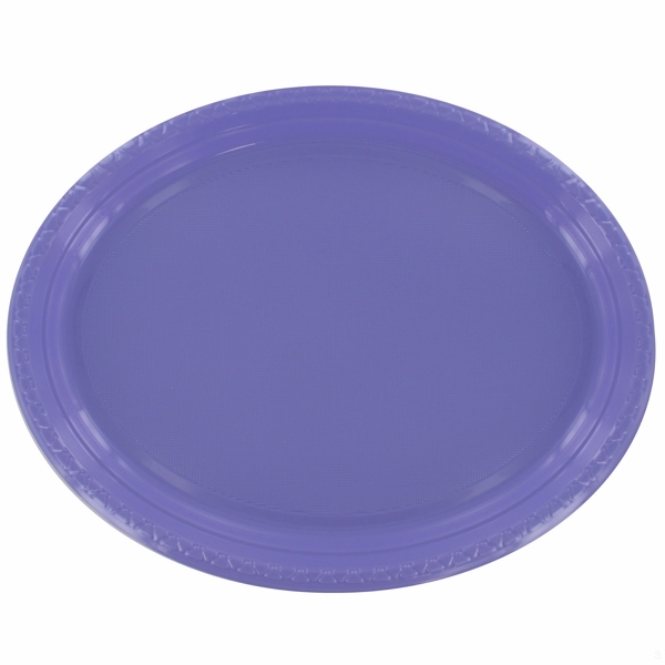 Large Lilac Oval Plastic Plates Pk25 Plastic Plates Shindigs