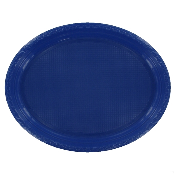 Large Blue Oval Plastic Plates Pk25 Plastic Plates Shindigs