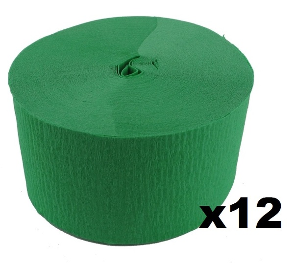 Jumbo Emerald Green Crepe Paper Streamer (Bulk Pack 12 x 30m) Shop