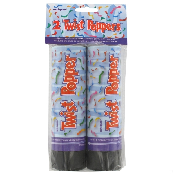 Twist Party Popper 15.5cm Pk2 Unique
