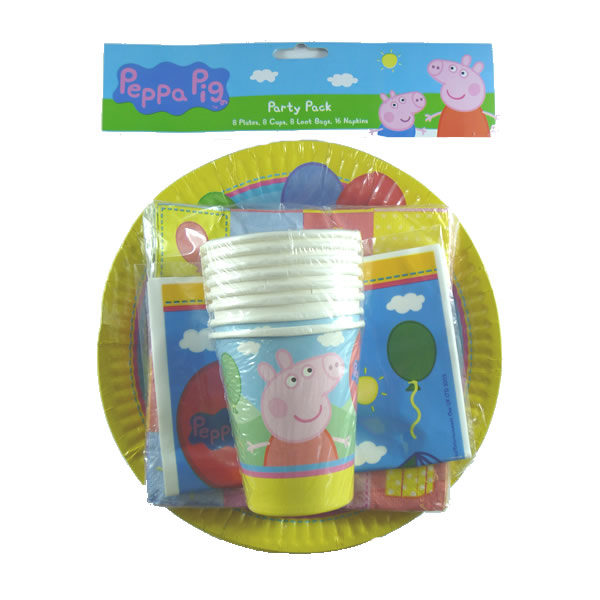 Peppa Pig Party Pack for 8 Pk 40 Peppa Pig Party Supplies