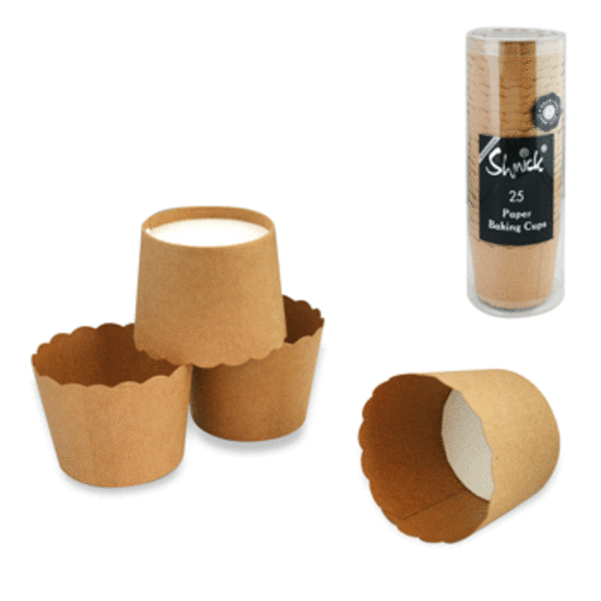 Kraft Baking Cups Pk 25 Brown Kraft Supplies