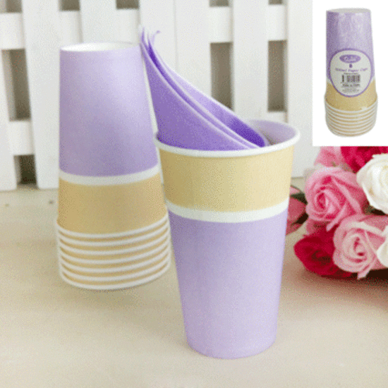 Purple Sorbet Milkshake Cups Pk 8 Party Cups