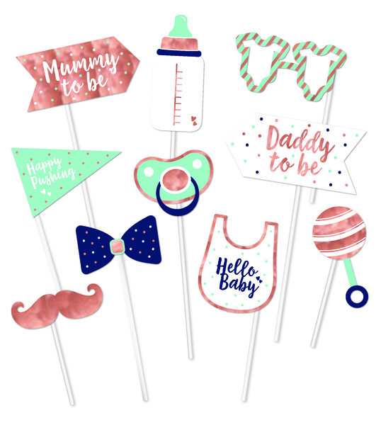 Baby Shower Photo Props Baby Shower Supplies