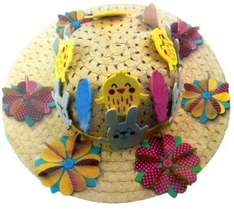 Easter Hat/Bonnet Kit with Felt Cutouts 