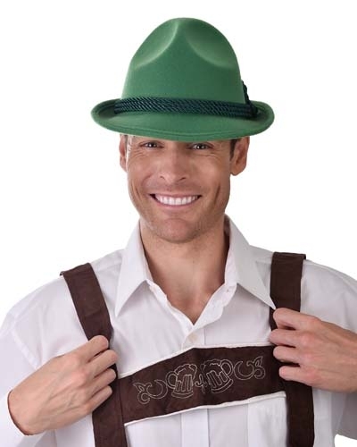 Oktoberfest Green Felt Fedora Hat with 