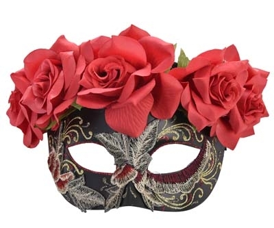 Latex Rose Flower Nature Bouquets Rose Fancy Props Costume Fancy Dress Up Mask 