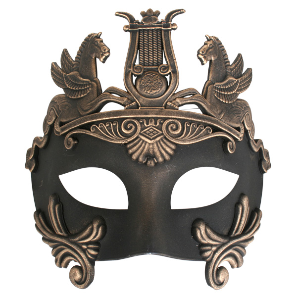 Black & Bronze Eye Mask Pk 1 - Masquerade Masks - Shindigs.com.au