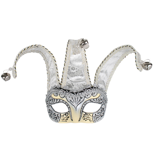 Silver Court Jester Eye Mask Pk 1 Masquerade Masks Buy Online
