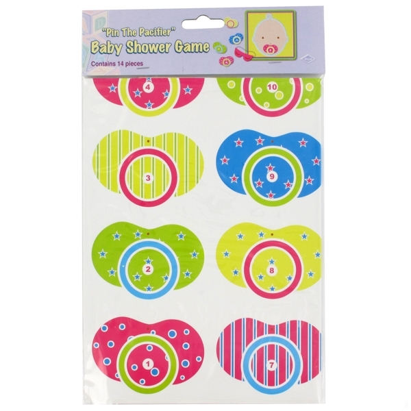Includes 20 Stickers Pin The Dummy Large Poster and Luxury Blindfold Baby Shower Game 