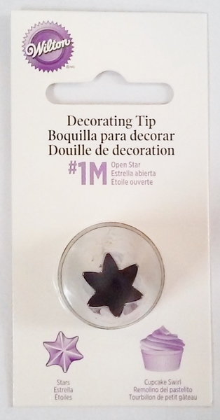 Wilton Decorating Tip #1M Open Star Carded 