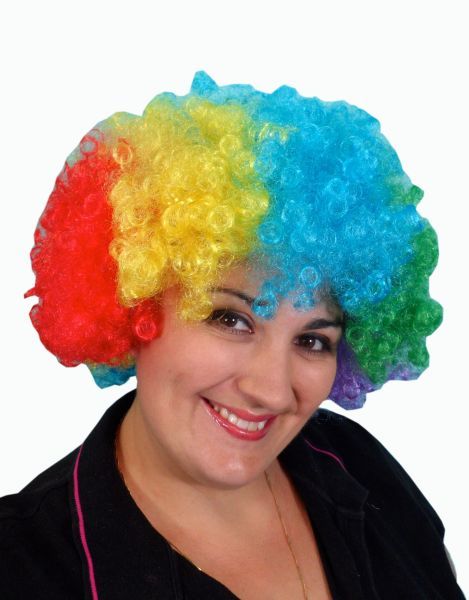 Rainbow Clown Wig - Rainbow Party Supplies - Shindigs.com.au