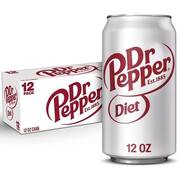 Dr Pepper Diet Soft Drink Can 355ml Pk 12