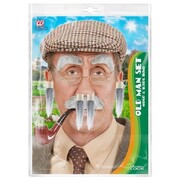 Grey Old Man Nose & Ear Hair Set