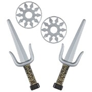 Ninja Plastic Weapon Set Sai & Shuriken Costume Accessory Pack