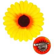Fabric Sunflower Hair Clip