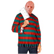Adult Nightmare Stalker Serial Killer Costume Shirt Small/Medium | Red & Green
