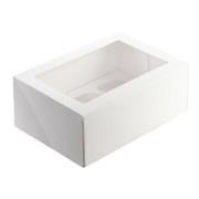 White Cupcake Box (holds 6) Pk 1
