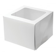 White Square Cake Box 8in x 8in x 6in (Pk 1)