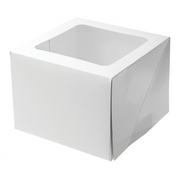 White Square Cake Box 8in x 8in x 6in (Pk 10)