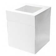 White Square Tall Cake Box 8in x 8in x 10in (Pk 1)