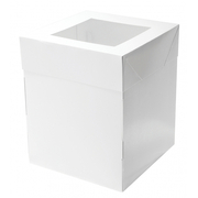 White Square Tall Cake Box 8in x 8in x 10in (Pk 10)