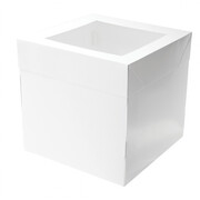White Square Tall Cake Box 10in x 10in x 10in (Pk 1)