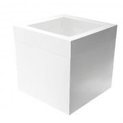 White Square Tall Cake Box 14in x 14in x 12in (Pk 1)